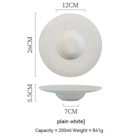 Spaghetti Straw Hat Plate Japanese Retro (Option: Straw Hat Plate Plain White)