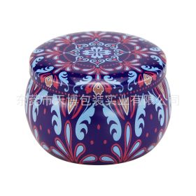 Popular Ethnic Style Aromatherapy Jar Candle Tinplate Wedding Candy Gift Box Round Tea Universal Packaging Box (Option: C205 Empty Can)